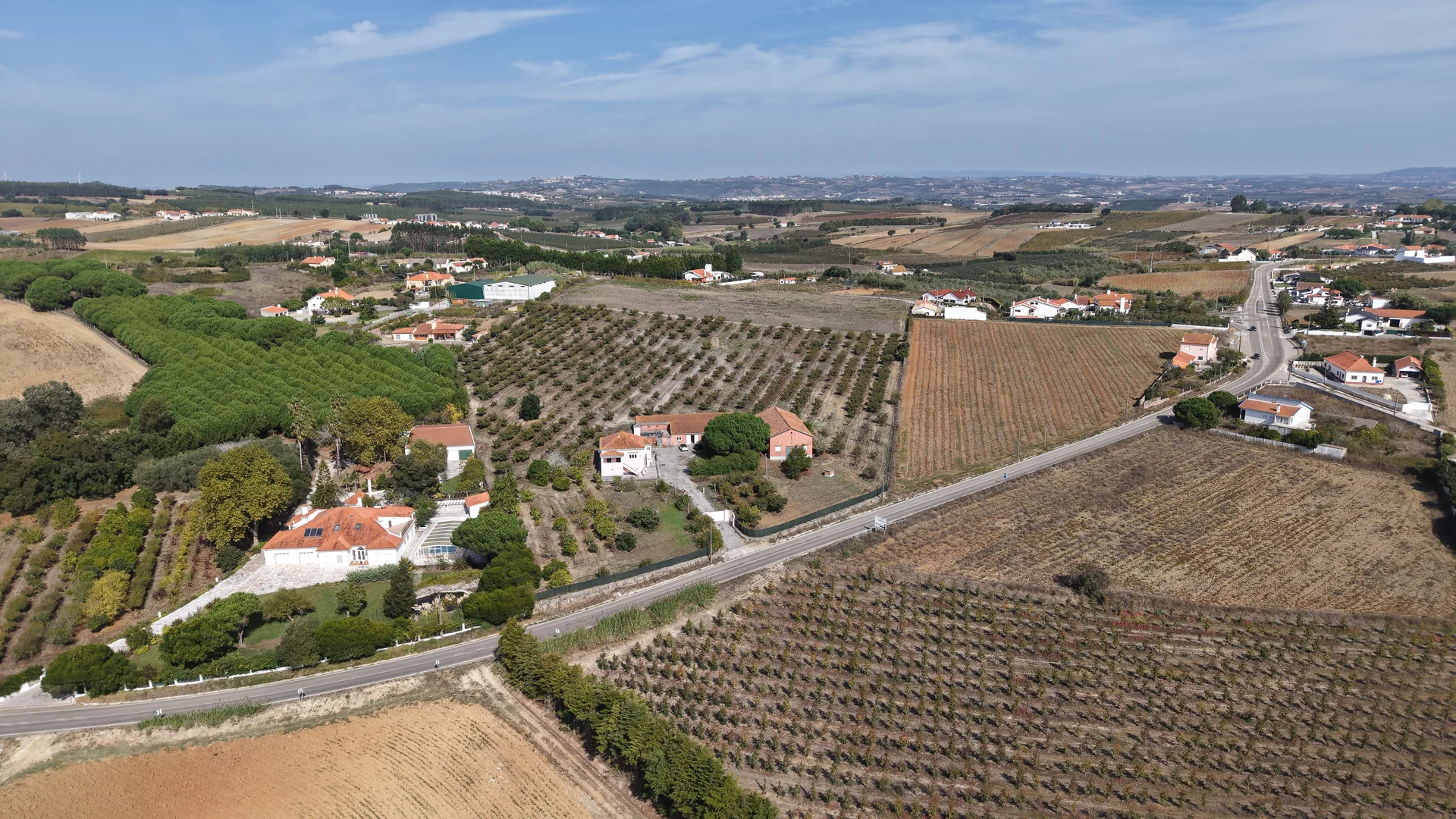 Vista aérea para apresentação comercial e industrial